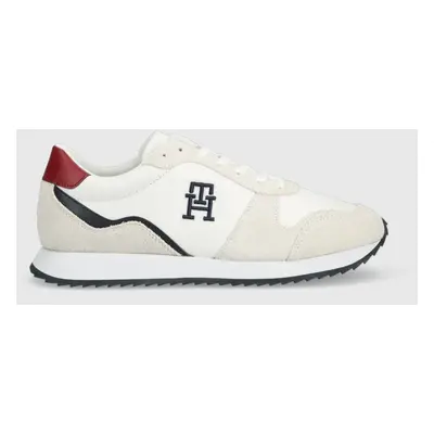 Tommy Hilfiger bőr sportcipő RUNNER EVO LEATHER fehér, FM0FM04479