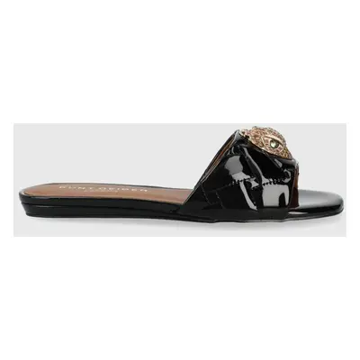 Kurt Geiger London bőr papucs Kensington Flat fekete, női, 8496100309