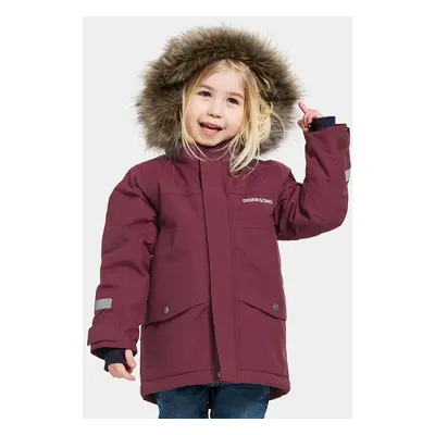 Didriksons BJÄRVEN KIDS PARKA bordó