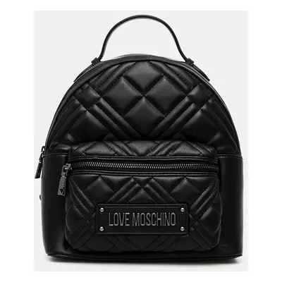 Love Moschino hátizsák fekete, női, kis, nyomott mintás, JC4148PP0L