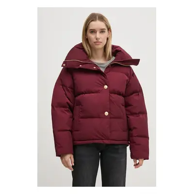 Tommy Hilfiger pehelydzseki női, bordó, téli, oversize, WW0WW43158