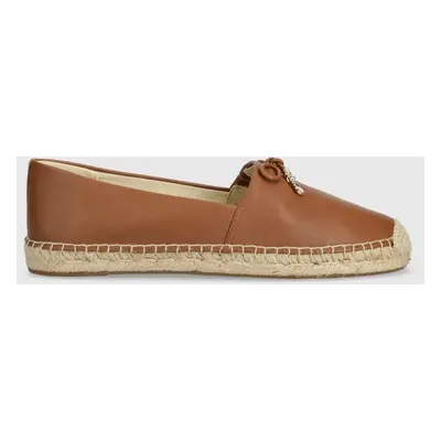 MICHAEL Michael Kors bőr espadrilles Nori barna, 40R4NRFP1L