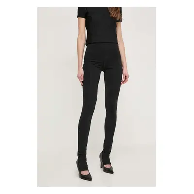 Patrizia Pepe legging fekete, női, sima, 8P0560 J011