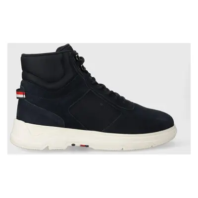 Tommy Hilfiger sportcipő CORE MIX SUEDE HYBRID sötétkék, FM0FM04596