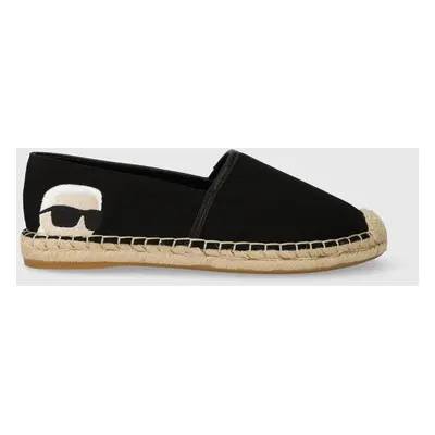 Karl Lagerfeld espadrilles KAMINI fekete, KL80111N