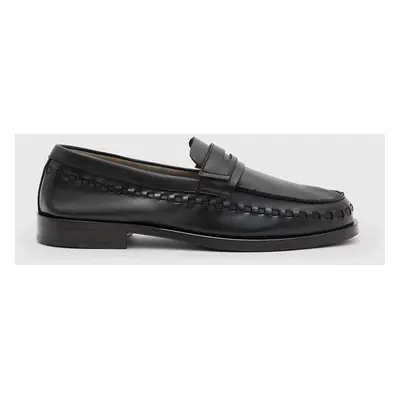 AllSaints bőr mokaszin Sammy Leather Loafer fekete, férfi, MF722X