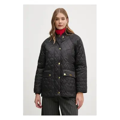 Barbour rövid kabát Sport Beadnell Quilt női, fekete, átmeneti, LQU1764