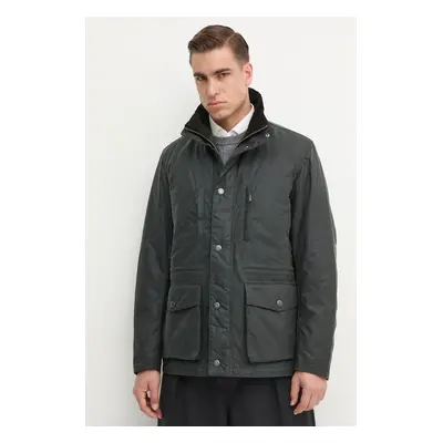 Barbour rövid kabát Falstone Wax Jacket zöld, férfi, átmeneti, MWX2346