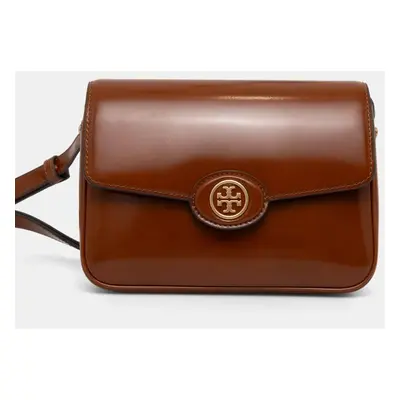 Tory Burch bőr táska Robinson barna, 143122.223