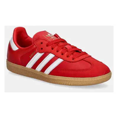 adidas Originals bőr sportcipő Samba OG W piros, IE6524