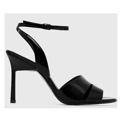 Calvin Klein bőr szandál GEO STIL SANDAL 90HH fekete, HW0HW01462