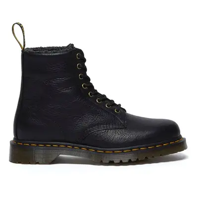 Dr. Martens bőr bakancs WL fekete, női, téliesített, lapos talpú, DM31873001