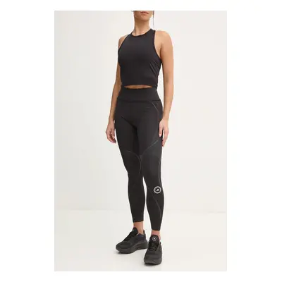 adidas by Stella McCartney edzős legging TruePace fekete, nyomott mintás, IY5020