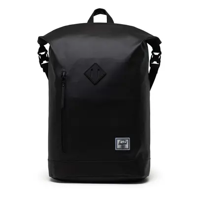 Herschel hátizsák Roll Top Backpack fekete, nagy, sima