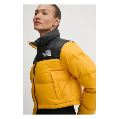 The North Face pehelydzseki Nuptse női, sárga, téli, NF0A5GGEZU31