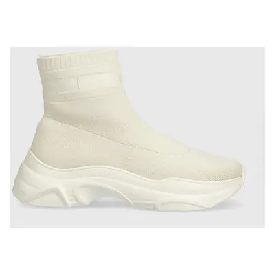 Tommy Jeans sportcipő SOCK BOOT MONOCOLOR bézs