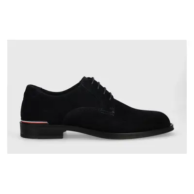 Tommy Hilfiger velúr félcipő CORE RWB SUEDE SHOE sötétkék, férfi, FM0FM04868