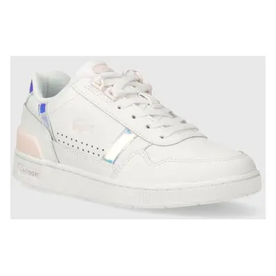 Lacoste bőr sportcipő T-Clip Pastel Accent Leather fehér, 47SFA0061