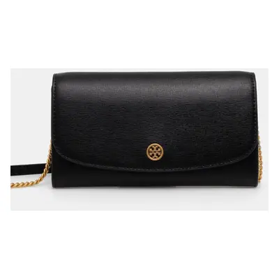 Tory Burch bőr pénztárca Robinson fekete, női, 137152.001