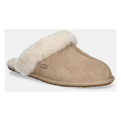 UGG velúr papucs Scuffette II bézs, 1106872-SAN