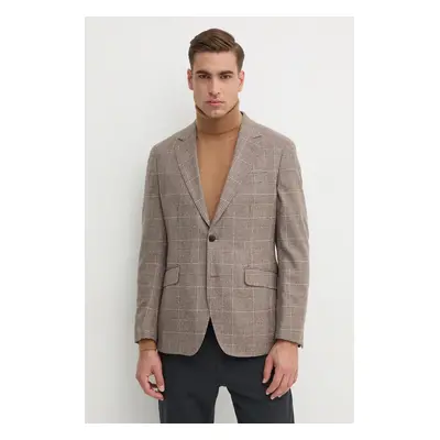 Hackett London gyapjú kabát bézs, HM443439R