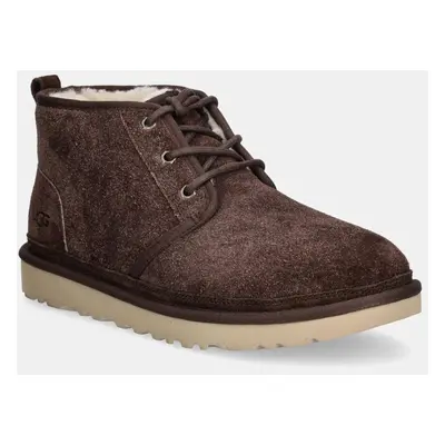 UGG velúr cipő Neumel Shaggy Suede barna, férfi, 1158219-BCDR