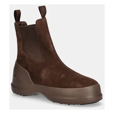 Moon Boot velúr hócipő MB LUNA CHELSEA SUEDE barna, 80D2480050 M004