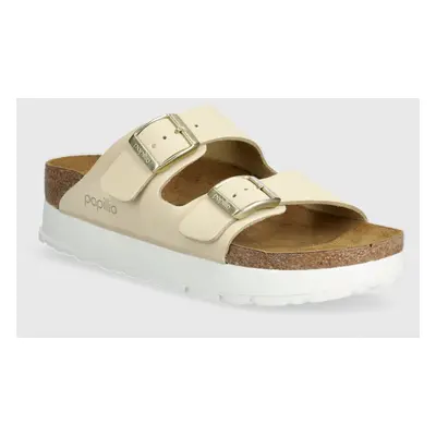 Birkenstock nubuk papucs BIRKENSTOCK X PAPILLIO Arizona Platform Flex bézs