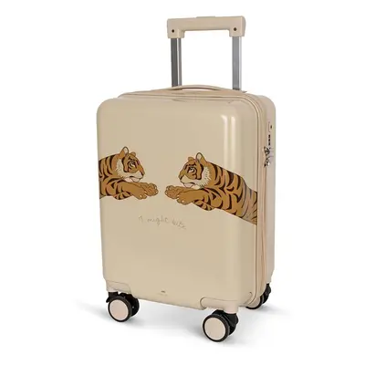 Konges Sløjd gyermek bőrönd TRAVEL SUITCASE bézs, KS101713