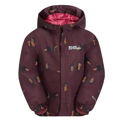 Jack Wolfskin gyerek dzseki GLEEL 2L INS PRINT bordó