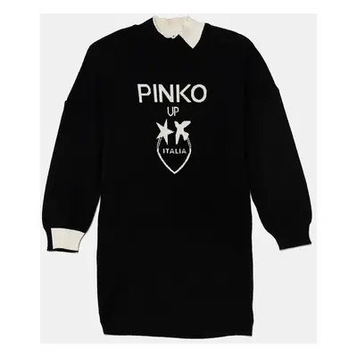 Pinko Up gyerek ruha fekete, mini, egyenes, F4PIJGDR088