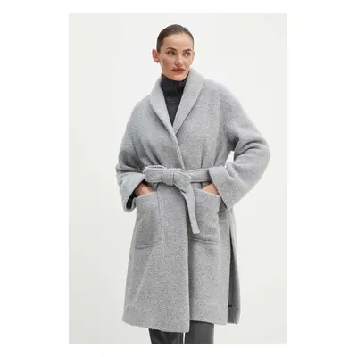 Max Mara Leisure gyapjúkabát szürke, átmeneti, oversize