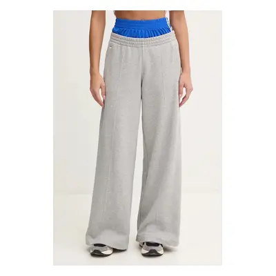 adidas Originals pamut melegítőnadrág Ksenia SweatPant szürke, melange, IW5670