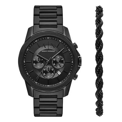 Armani Exchange karóra és karkötő fekete, AX7163SET