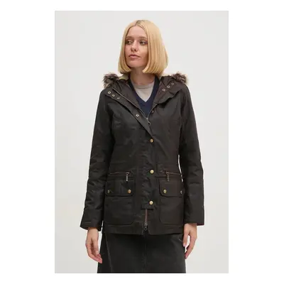 Barbour parka női, barna, átmeneti, LWX0303