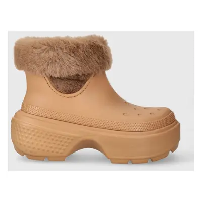 Crocs hócipő Stomp Lined Boot barna