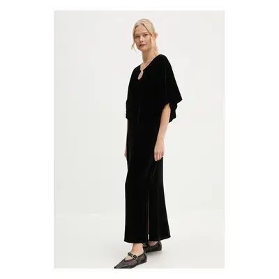 By Malene Birger selyemkeverékes ruha ROSAE fekete, maxi, egyenes, Q72634002