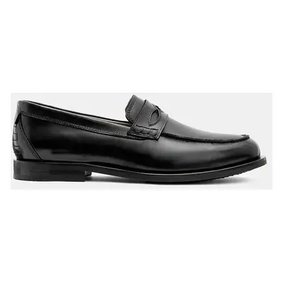 AllSaints bőr mokaszin Harmon Loafer fekete, férfi, M024FB