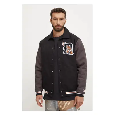 47 brand bomber dzseki MLB Detroit Tigers férfi, fekete, átmeneti, BC009PMILXK636502JK