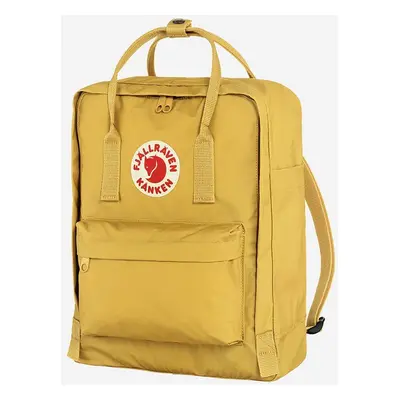 Fjallraven hátizsák Kanken sárga, nagy, nyomott mintás