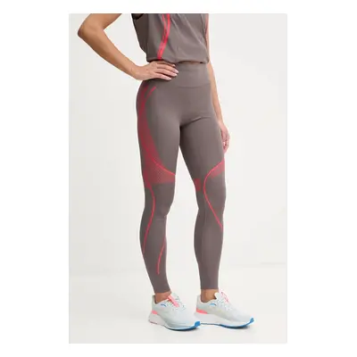 adidas by Stella McCartney edzős legging TruePace szürke, nyomott mintás, IW9868