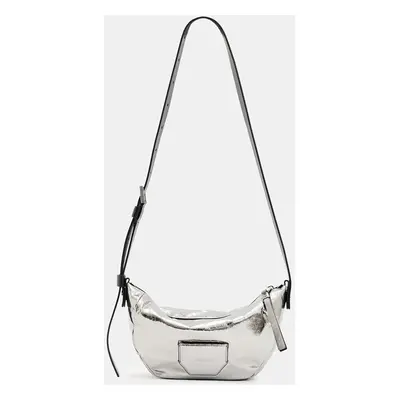 AllSaints bőr táska MADEA CROSSBODY ezüst, W231XB