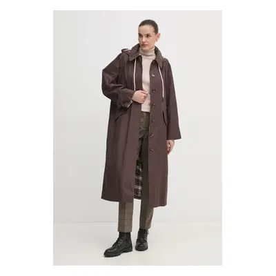 Barbour kabát X Alexa Natalie Trench Coat női, barna, átmeneti, LWB0907