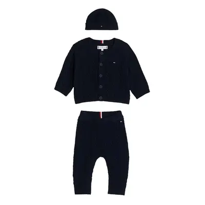 Tommy Hilfiger baba szett gyapjúkeverékből db fekete, KN0KN01929