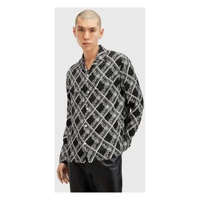 AllSaints ing GRID férfi, fekete, relaxed, M025SB