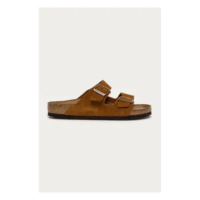 Birkenstock papucs velúrból Arizona barna, férfi