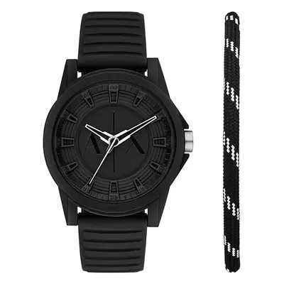 Armani Exchange karóra és karkötő fekete, AX7159SET