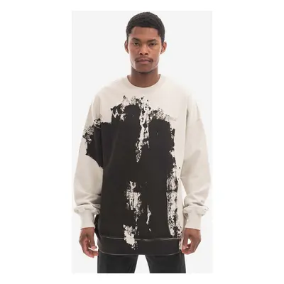 A-COLD-WALL* pamut melegítőfelső Relaxed Crewneck fekete, férfi, mintás