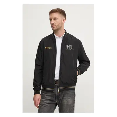 Karl Lagerfeld bomber dzseki férfi, fekete, átmeneti, 505405.551501