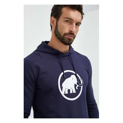 Mammut melegítő felső ML Hoody Classic sötétkék, nyomott mintás, kapucnis